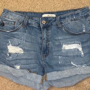 Kancan distressed denim shorts size 13